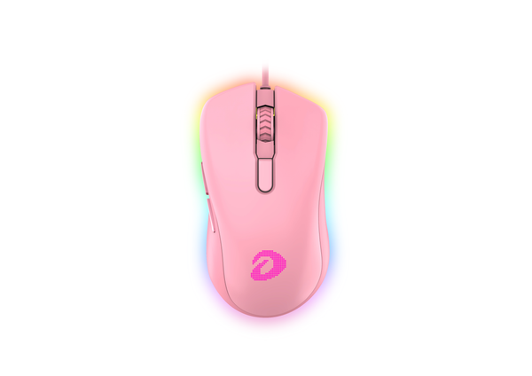 Dareu Pink RGB Gaming Mouse with Programmable Buttons